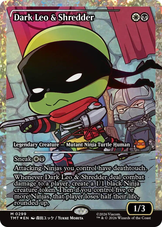 Dark Leo & Shredder (Showcase) (Fracture Foil)